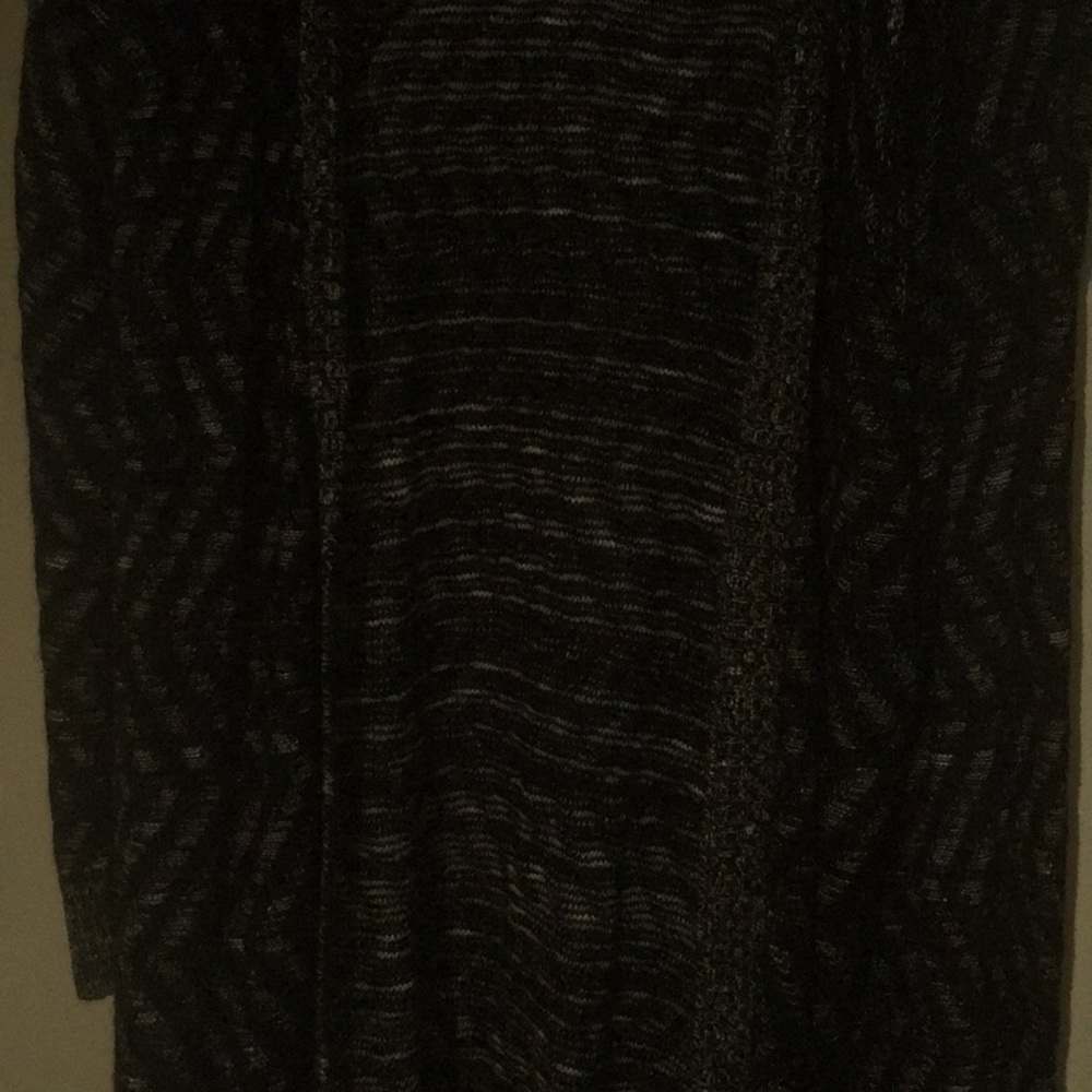 Long black cardigan